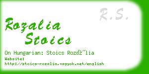 rozalia stoics business card